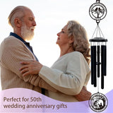 50th Anniversary Wedding Gifts for Couple,37" Golden Wedding Anniversary Wind Chimes, Unique 50 Years Marriage Keepsake for Parents Grandparents Wife Husband Friends (Love Bird)
