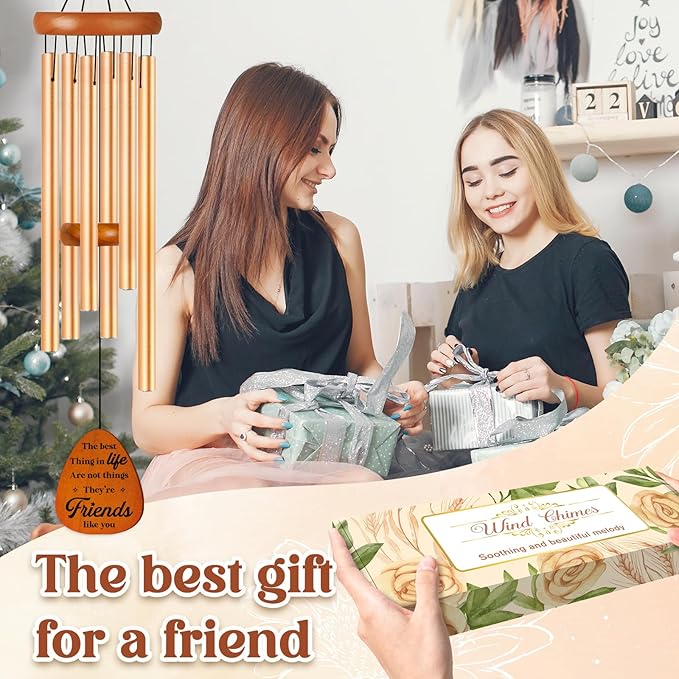 Friendship Gifts for Women, 36'' Friends Wind Chimes, Best Friend Birthday Gifts for Women, Bestie, Soul Sister, Christmas Galentine Gift Idea for Bestfriend BFF Long Distance Friendship