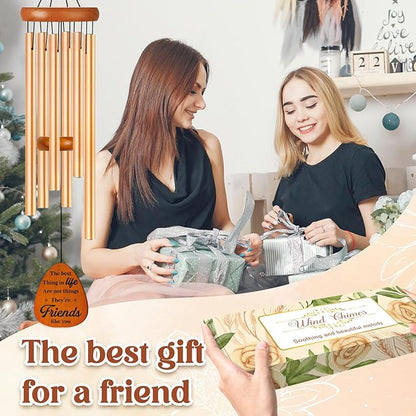 Friendship Gifts for Women, 36'' Friends Wind Chimes, Best Friend Birthday Gifts for Women, Bestie, Soul Sister, Christmas Galentine Gift Idea for Bestfriend BFF Long Distance Friendship