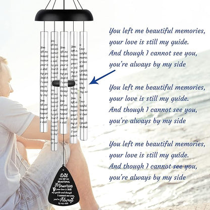 Sympathy Gift Wind Chimes for Outside - Memorial Gifts for Loss of Dad Father Papa, Bereavement Gifts in Memory of a Loved One, Windchimes Outdoors Grief Condolence Remembrance Deep Tone Unique