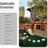 Stepping Stone Decorative Step Stones That Stake Into The Ground, Landscaping Stepping Stone/Walkway Tiles, Yard Decor Pathway Pavers Stones Ornaments(Gray)