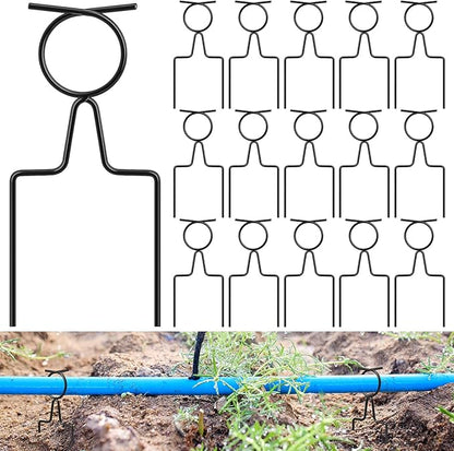 Shimeyao 16 Pcs Metal Garden Hose Guide Spike 8 Inch Plant-Saving Hose Garden Guards Adjustable for Outside Yard Lawn to Prevent Kinking and Protect Plants