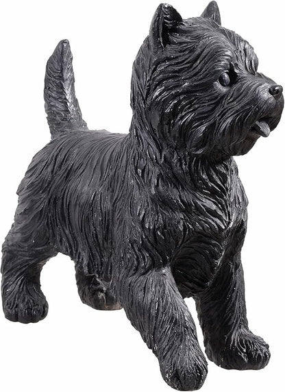 Hi-Line Gift Ltd. Cairn Terrier Statue Black Life Size Home Decor Garden Yard Statue