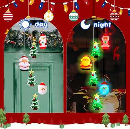 GlikCeil Christmas Solar Wind Chimes 27.5inch Christmas Decorations Outside Waterproof Hanging LED for Yard, Porch, Patio, Party, Color Changing Lights