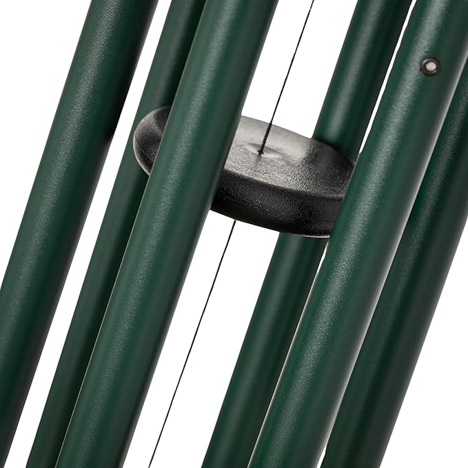 Woodstock Chimes Bells of Paradise Medium 32" Green Outdoor Memorial Gift, Wind Chimes for Backyard, Porch, Garden Patio Decor, Deep Tone Windchime BPMGR