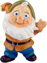 Blazin' Gnome Solar Garden Decorations | Hanging Outdoor Patio Decor, Gnome Figurine, Lawn Ornaments | Solar Statue for Terrace, Balcony, Deck | Weather Resistant | Patio Gift | Auto On/Off - (Yellow)