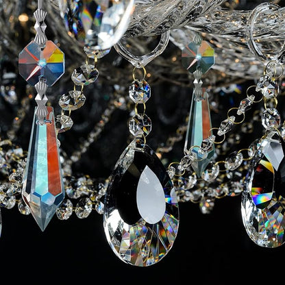 Potchen 48 Pcs Chandelier Crystal Replacement 38 mm Teardrop & Icicle Crystal Prisms Hanging Gems Parts for Lamps and Chandeliers Suncatcher Christmas Tree Windows Home Decor (Clear)