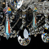 Potchen 24 Pcs Chandelier Crystal Replacement 38 mm Teardrop & Icicle Crystal Prisms Hanging Gems Parts for Lamps and Chandeliers Suncatcher Christmas Tree Windows Home Decor (Clear)