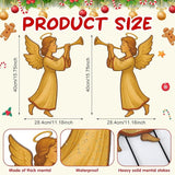 2 Pack Christmas Yard Stakes Metal Stakes 3D Boy and Girl Yard Sign Christmas Outdoor Decorations for Outside Holiday Xmas Winter Ornament Lawn Pathway(Annunciation Angel)