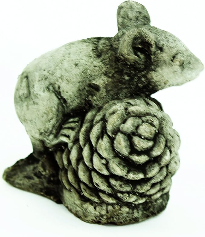 Mini Mouse Garden Statue Cement Figure Concrete Sculpture Mouse Cast Stone Figurines