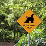 Afghan Hound Crossing Xing Sign Beware of Afghan Hound Dog Metal Sign Afghan Hound Funny Warning Sign Crossing Zone Sign for Farm Yard Front Door Indoor Outdoor Street Sign 10x10in