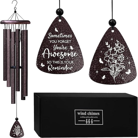 ZANIION Gifts for Women Wind Chime 32", Birthday, Inspirational, Thank You Gifts for Women, Sometimes You Forget You are Awesome Present for Her/Mom/Sister/Friends, Anniversary/Appreciation Wind Bell