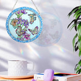 Butterfly Stained Glass Window Hanging - Butterfly Gifts for Women, Birds Suncatchers for Windows - Birds Window Hangings with Chain and Hook, 6 inch Stained Glass Suncatcher for Mom