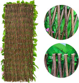GLANT Expandable Fence Privacy Screen for Balcony Patio Outdoor,Decorative Faux Ivy Fencing Panel,Artificial Hedges (Single Sided Leaves) (2, HongGuo)