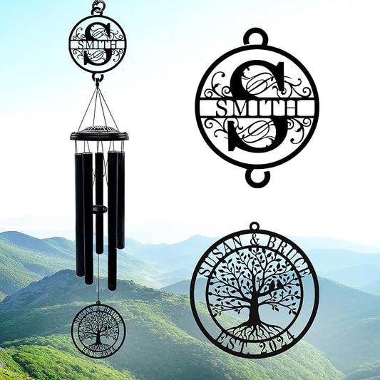 Personalized Weddings Wind Chime Gifts for Weddings or Anniversaries Custom Chime Gifts Custom Metal Sign Gift for Couple Parents Friends