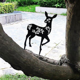 Tipmant Metal Iron Art Decoration Animal Silhouette Decorative Stakes Statues Ornament Crafts for Outdoor Gardens, Yard, Courtyards, Parks, Lawns, Potted Plants, Patio (3 Deers)