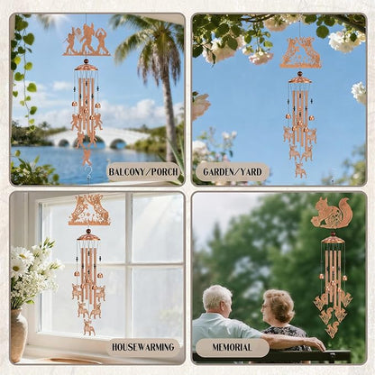 French Bulldog Wind Chimes - Frenchie Gifts for Dog Lover Metal Windchime Hanging Decor Outside Garden Patio Indoor Balcony Art Ornament Christmas New Year Birthday Gift for Women Mom Grandma