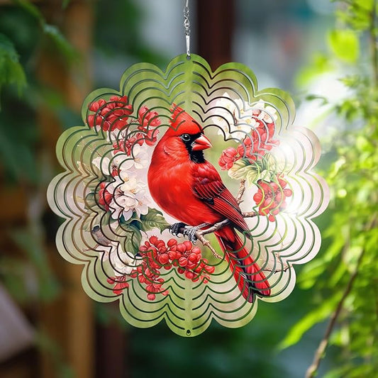 Cardinal Gifts for Mom, Moms Wind Spinners, Mother's Day Best Gift for Mom, Mother Birthday Gift from Daughter Son, Love Reminder Gifts for Mother's Day, Garden Decor Gifts for Outside, Patio, 12in