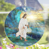 AXIARA Christian Gifts for Women Faith - Double Layered Window Suncatcher Hanging Decorations 12 in - Catholic Religious Gifts for Women, Christian Home Decor