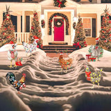 6 PCS Christmas Chicken Decorations Christmas Chicken Yard Sign with Stakes Waterproof Xmas Outdoor Yard Signs Lawn Decor for Holiday Garden Patio