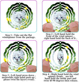 Weysat 6 Pack Sublimation Wind Spinner Blanks 3D Aluminum Wind Spinners Hanging Spinners DIY Crafts Ornaments for Indoor Outdoor Garden Yard Window Porch Front Door Decoration (3 Inch)