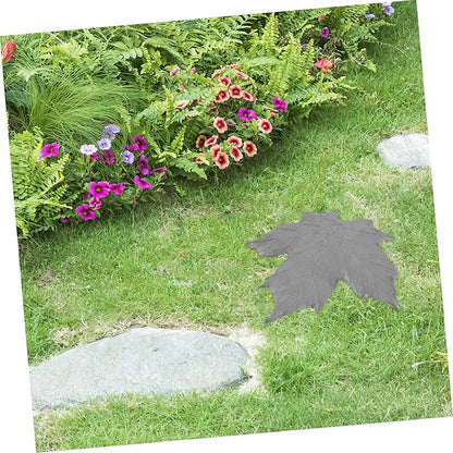 balacoo Garden Decoration Maple Stepping Stone Iron Pathway Stone for Outdoor Walkway Lightweight Garden Decor