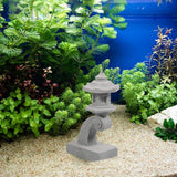 OSALADI Miniature Japanese Lantern Pagoda Figurines Asian Sandstone Tower Statue Fish Tank Aquarium Ornament Fairy Garden Accessories Zen Terrarium Bonsai Decorations