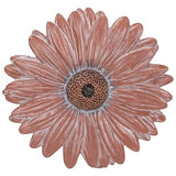 Magnolia Garden 12-Inch Antique Coral Daisy Decorative Stepping Stone – 3D Sculpted Resin Garden Walkway Tile – Weathered Terra Cotta Flower Outdoor Accent – Boho Chic Yard Decoration