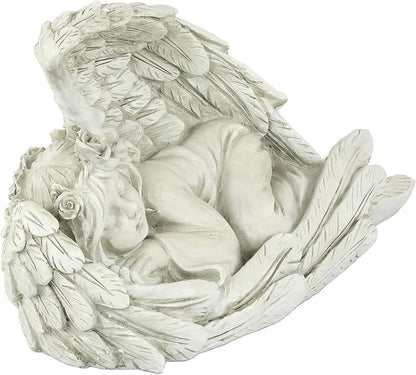 Northlight 16" Sleeping Heavenly Angel Outdoor Garden Statue