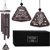 ZANIION Mom Gift Wind Chime 32", Unique Mother Gift for Birthday, Best Mom Ever Presents, Christmas, Mother's Day, B-Day, Decoration Present Ideas Wind Bell