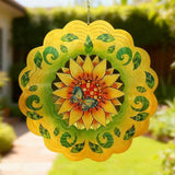 Colorful Wind Chimes Spinner Decorate Your Garden with This 12-inch Stainless Steel Wind Spinner Outdoor Clearance Metal 3D Hanging Decor Wind Sculptures for Lawn Yard Perfect Ornament Gift