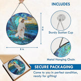 FLAGWIX Christian Gifts for Women Faith - Stained Glass Window Hanging 8 in - Religious Catholic Gifts for Women, Christian Sun Catchers Indoor Window for Home Garden Decor, Spiritual Gift