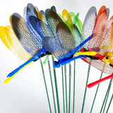 Tuxiaobu 12 Pcs Dragonfly Garden Decor Stakes - Fake Dragon Fly Floral Picks Cake Party Dragonflies Decorations - 3D Dragon Fly for Indoor Outdoor Flower Pot Thanksgiving Christmas Whimsical Gifts