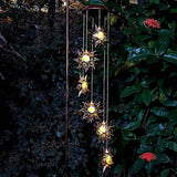 Tryme Sun Solar Wind Chimes for Outside Hanging Garden Lights Solar Christmas Decorations Outdoor for Women, Mother, Grandmother