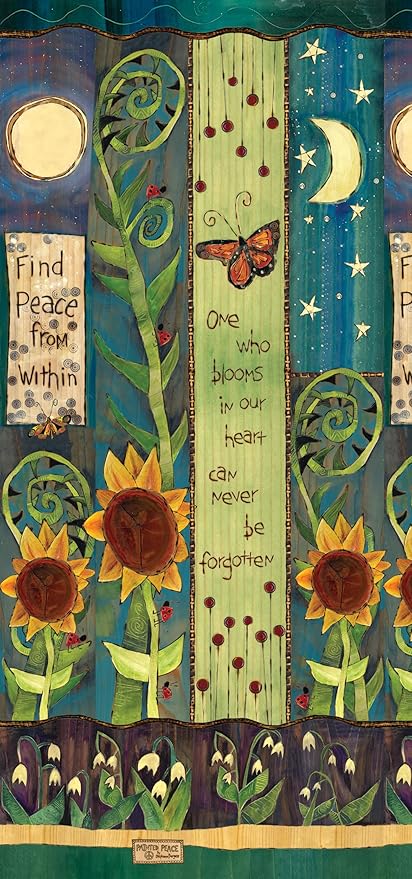 Studio M Art Pole, PVC Weather Resistant Pole with Vinyl Bowl 16 inches Tall Outdoor Decoration for Gardens, Patios, Yards, Landscaping and Birding Accessories, Find Peace from Within