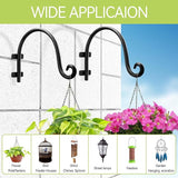 AJART Hanging Plant Hanger Outdoor: Bird Feeder Hangers for Outside - 8 inch Plant Hooks for Hanging Flower Baskets 4 Pieces