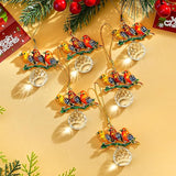 H&D HYALINE & DORA 6 Pcs Birds on Branches with Ball Prism Suncatchers Birds Hanging Ornament Indoor Decorations for Holiday Present Ideas