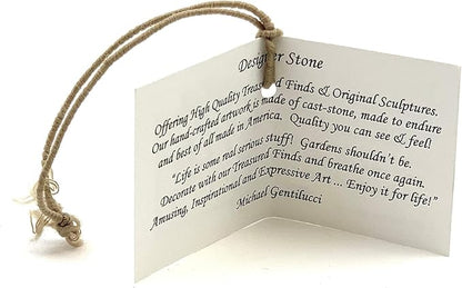 Vintage Sitting Cat: Solid Durable Stone with Distressed Texture. Perfect for Home Decor & Sealed for Outdoor Use. Handcrafted USA. (Classic/White)