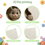 Easter Garage Door Banner Cover, Cute Bunny Wall-Breaking Spring Party Backdrop Decor, Garage Door Cover For Outdoor Yard Holiday Decoration