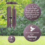 ASTARIN Customized Wind Chimes for Loss of Loved One, Memorial Gifts for Loss of Mom/Dad, Bereavement Gifts for Loss of Father, Wind Chimes for Outside Deep Tone, Produced in USA
