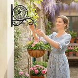 Personalized Metal Plant Hanger Bracket, Custom Name Hanging Plant Hook for Indoor Outdoor Use, Decorative Wall Mount Garden Hook for Flower Baskets, Bird Feeder, Wind Chime (Garden 2)