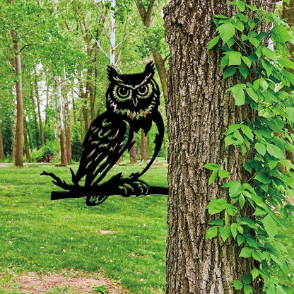 SUPERDANT Metal Owl Garden Decor for Outside Bird Animals Yard Stakes for Decorations Outdoor Statues Iron Art Stake Decorative Silhouette Lawn Ornament Patio Porch Farmhouse Decoration Gifts