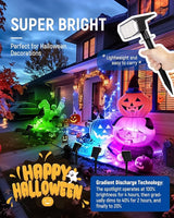 AUDERWIN Solar Spot Lights Outdoor, 9 Lighting Modes RGB, Solar Lights Outdoor Waterproof IP65, 63 LED Landscape Spotlights for Holiday Decorations