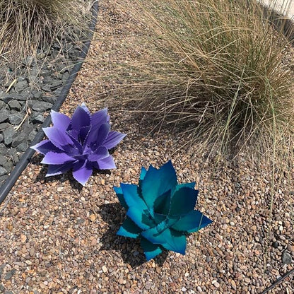 Decorative Metal Agave (Cupreate) - Garden Art (Turquoise)