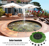 Solar Water Fountain - Garden Decor Solar Bird Fountain,Led Powered Ponds, Led Pond Pump Bird Bath, Lily Outdoor Ponds with 8 Nozzles, Water Pump for Outside Pond and Backyard