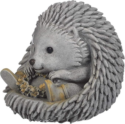 Roman Garden - Hedgehog in Rain Boots Statue, 7.5H, Pudgy Pals Collection, Resin and Stone, Decorative, Garden Gift, Home Outdoor Decor, Durable, Long Lasting