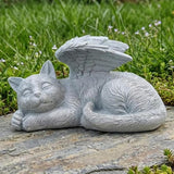Elenon Cat Pet Memorial Stones Outdoor Statue, Angel Sleeping Cat Memorial Stones Garden Statue Decor, Pet Loss Sympathy Grave Gifts
