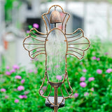 Solar Lights Garden Backyard Decor Outdoor,Angel Figurine Waterproof Light Cross Stake,Housewarming Yard Patio Pathway Lawn Ornaments Ideas for Gardening Mother Grandma
