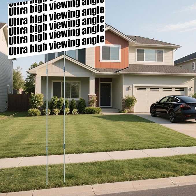 20 Pack 15in Glass Fiber Yard Sign Stakes with 20 Stainless Steel Connectors, 3.5mm Diameter, Adjustable Length for Hollow Board Signage, Outdoor Grass Installation, Durable & Lightweight