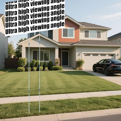 20 Pack 15in Glass Fiber Yard Sign Stakes with 20 Stainless Steel Connectors, 3.5mm Diameter, Adjustable Length for Hollow Board Signage, Outdoor Grass Installation, Durable & Lightweight